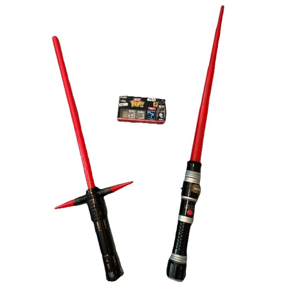 star wars Other - star wars lightsabers & Bitty pop! Bundle Darth Vader Kylo Ren Funko